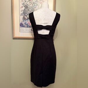 Kate Spade Joyann Back Bow Short Cocktail Dress, Black, Size 2